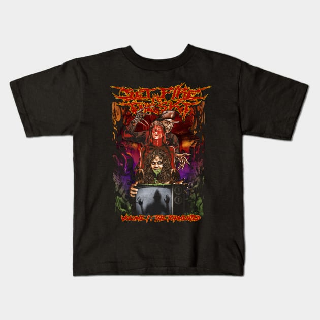 Volume 1: The Tormented Yellow x Red Kids T-Shirt by SetFireToTheSky